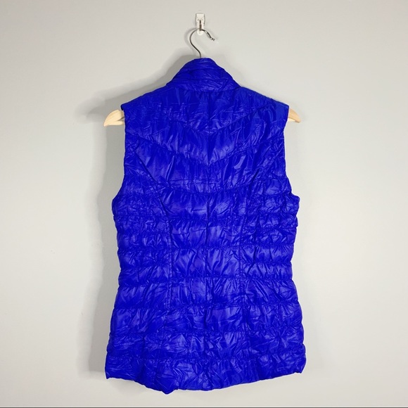 Athleta Royal Bright Blue Downalicious Goose Down Puffer Vest Women's Small S - Picture 6 of 11